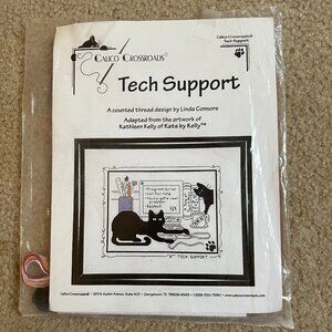 Y2K Calico Crossroads Tech Support Cats Cross Stitch Kit || Kats by Kelly